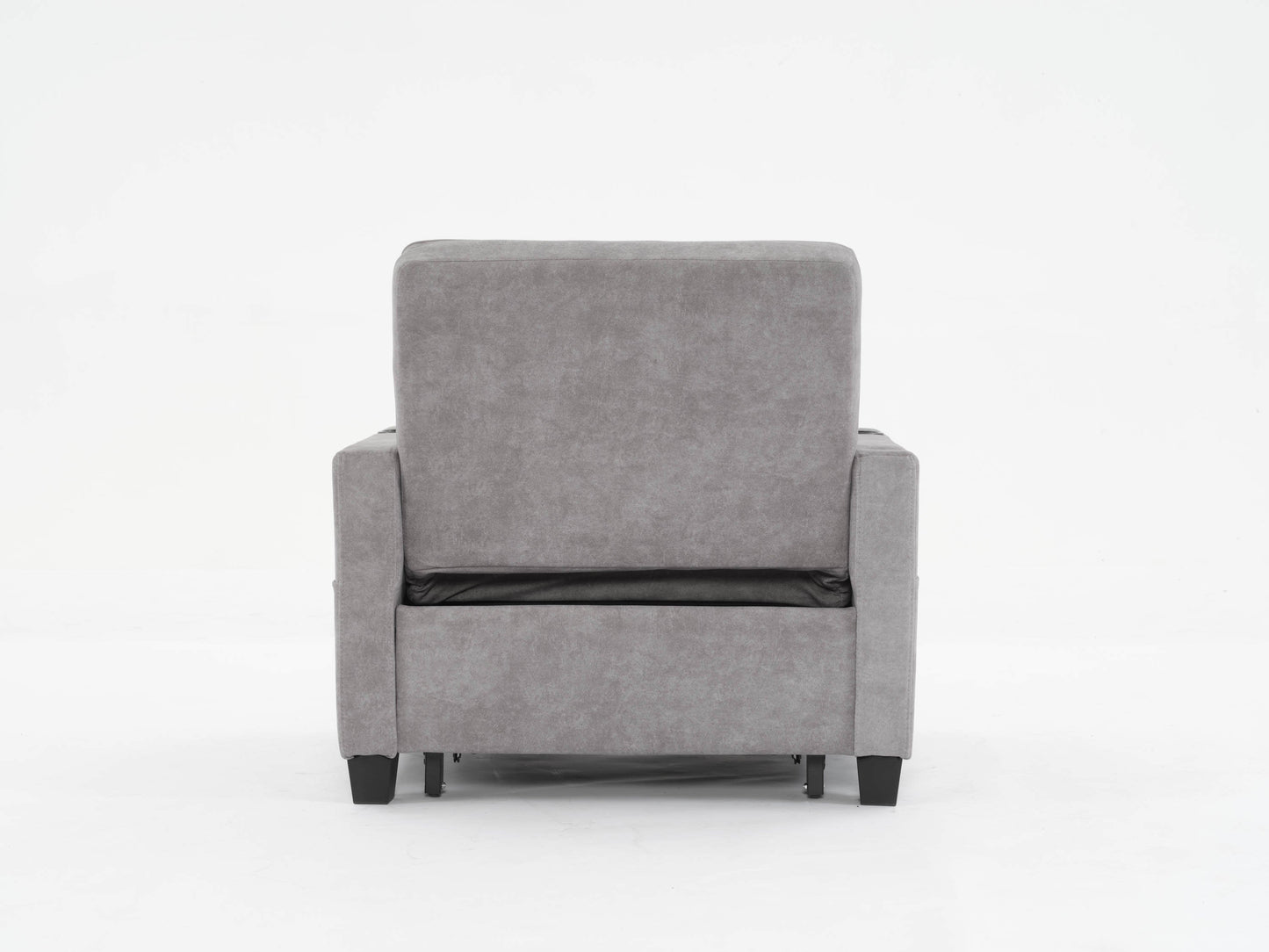 NEW Futon Chair Bed Convertible Chair 3-in-1 Pull Out Sleeper Chair Beds with USB Ports,Wear-resistant and Anti-scratch,  Armchair Bed Sleeper for Living Room (Light Grey Scratch Cloth)