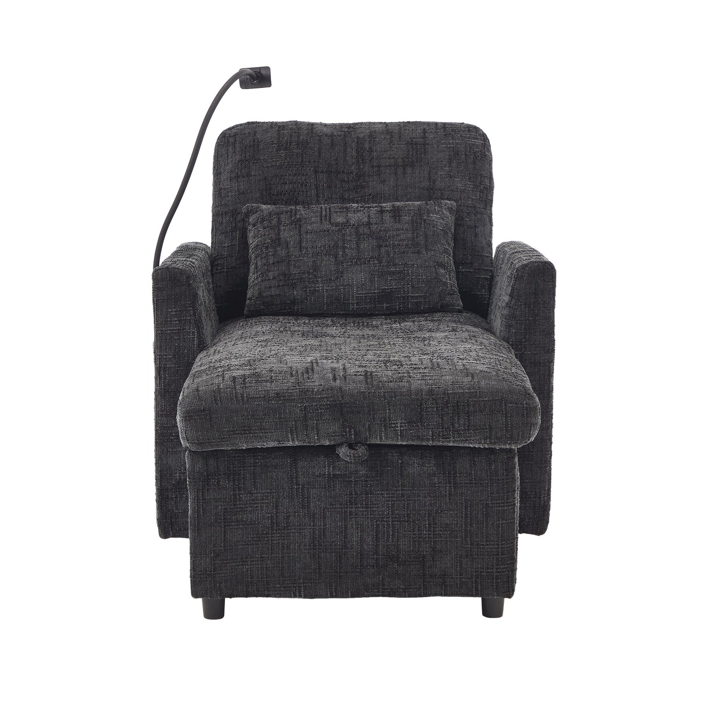 NEW Chenille Multifunctional Sofa Recliner with Storage Backrest and Cell Phone Bracket