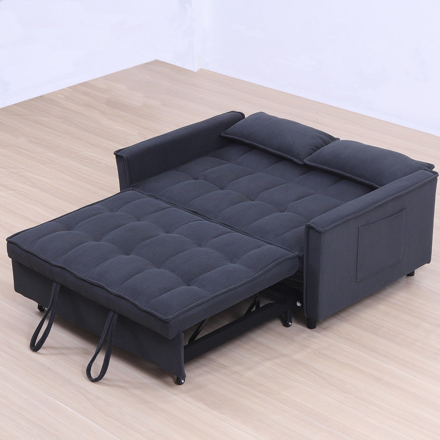 NEW 54.30' Dark Gray Double Buffer Broaching Machine Wood Panel Support Double Bed