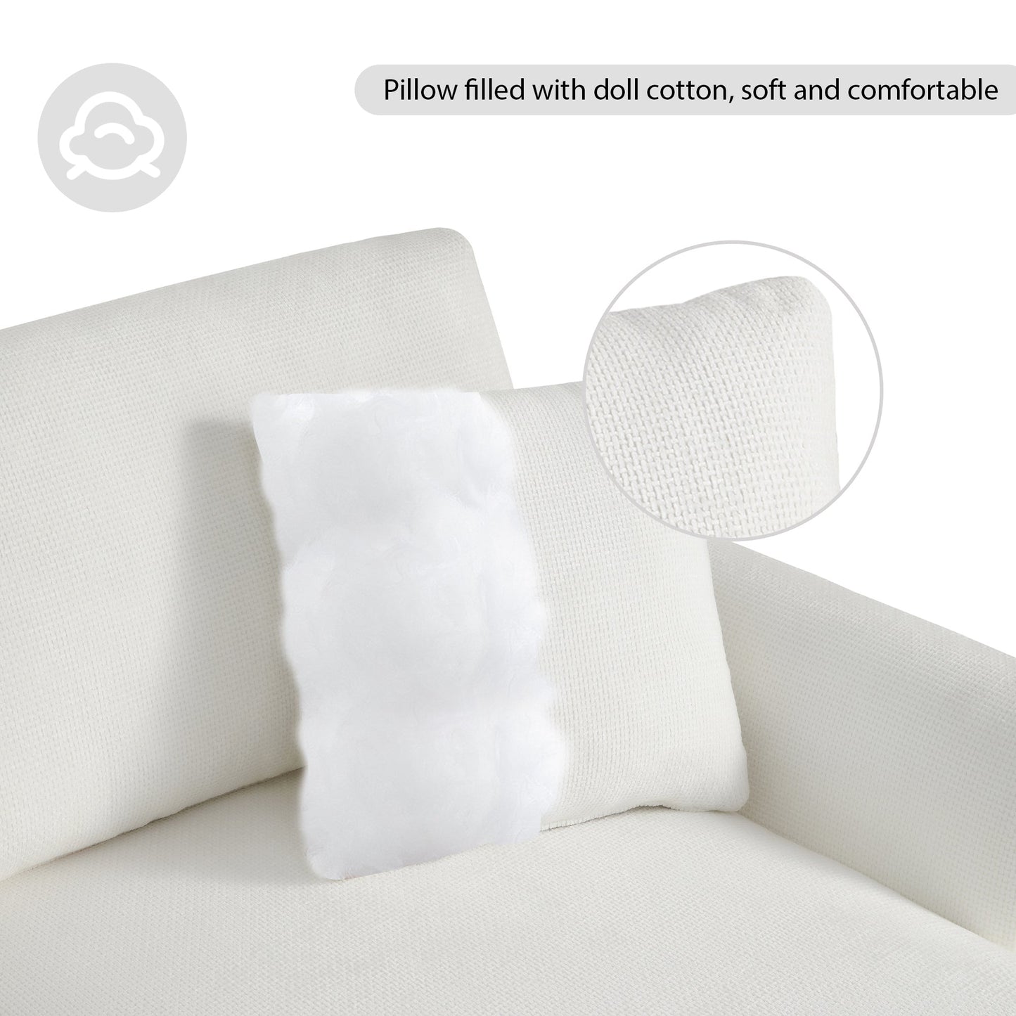 NEW Chenille Upholstered Modern Oversized L-Shaped Sectional Sofa with Chaise and Pillows