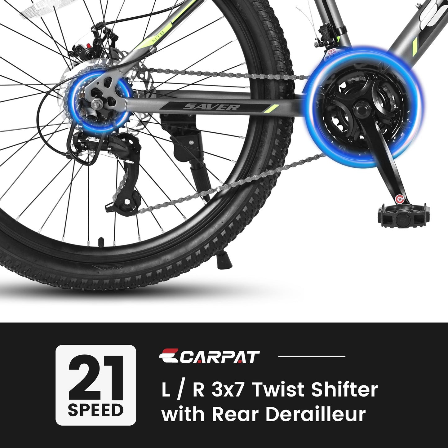 NEW S24102   24 Inch Mountain Bike Boys Girls, Steel  Frame, Shimano 21 Speed Mountain Bicycle with Daul Disc Brakes and Front Suspension MTB