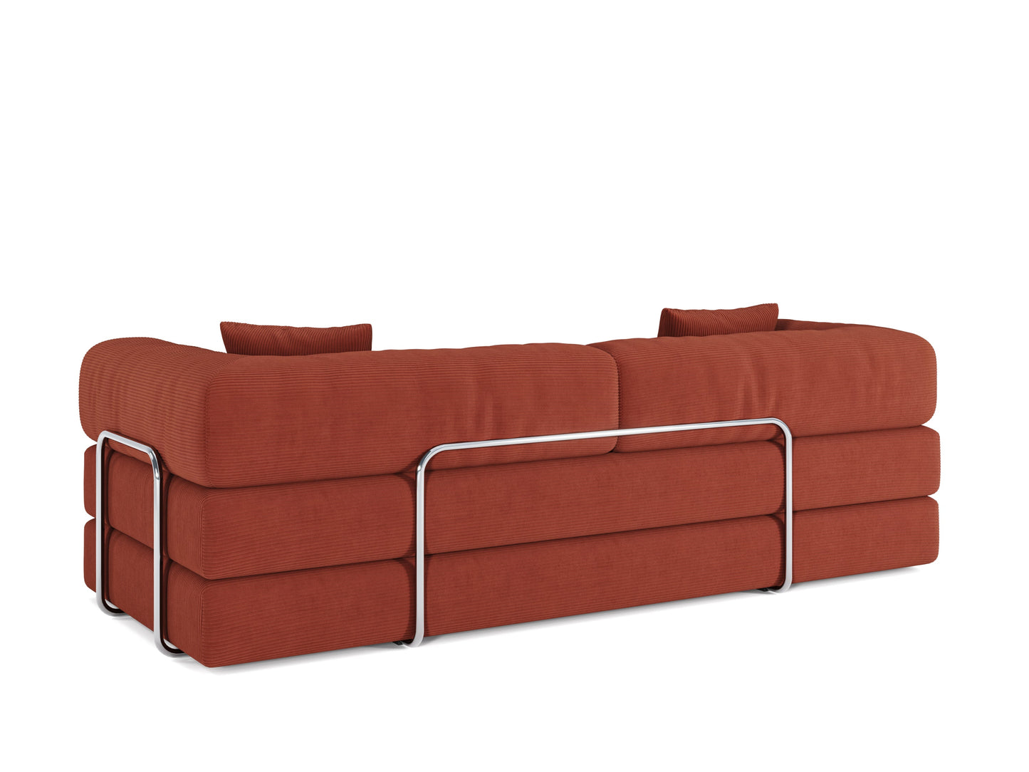 NEW 78.8inch Modular Sectional Convertible Pudding Block Compression Sofa Couch Bed