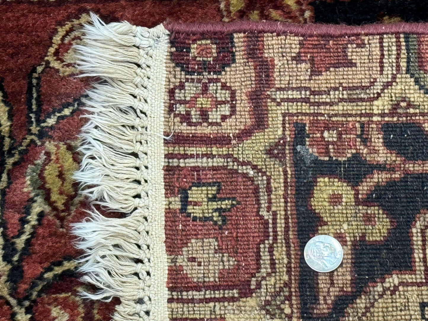 USED Indo Persian Rug 9x12, Bakhtiari Panel Design, Multicolor, Soft Wool Pile