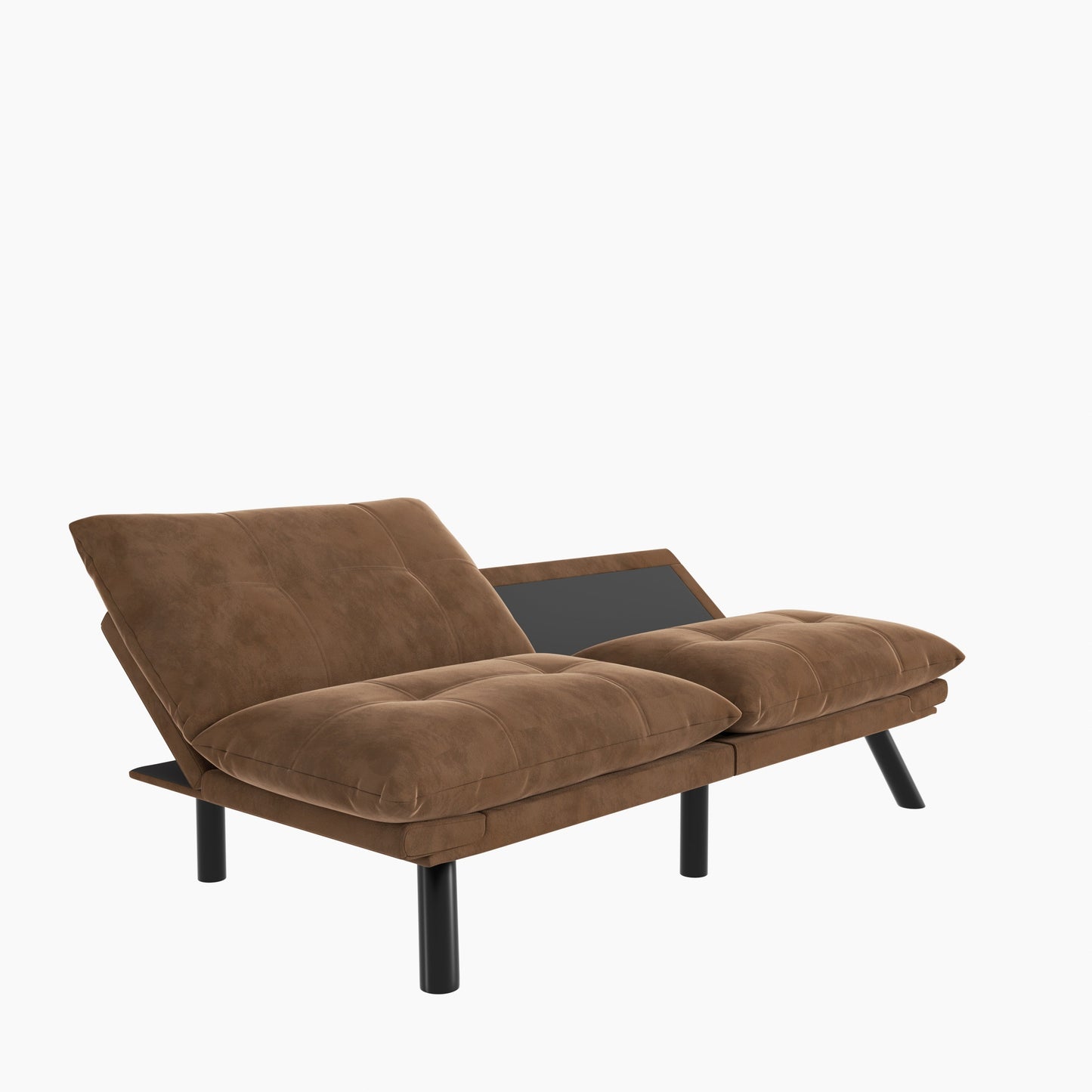 NEW Leatehr Feeling Brown Convertible Folding Modern sofa Bed