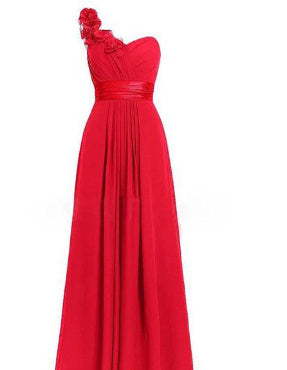 New Women's Multi Colored Slanted Neck Sleeveless Strapless Long Dress