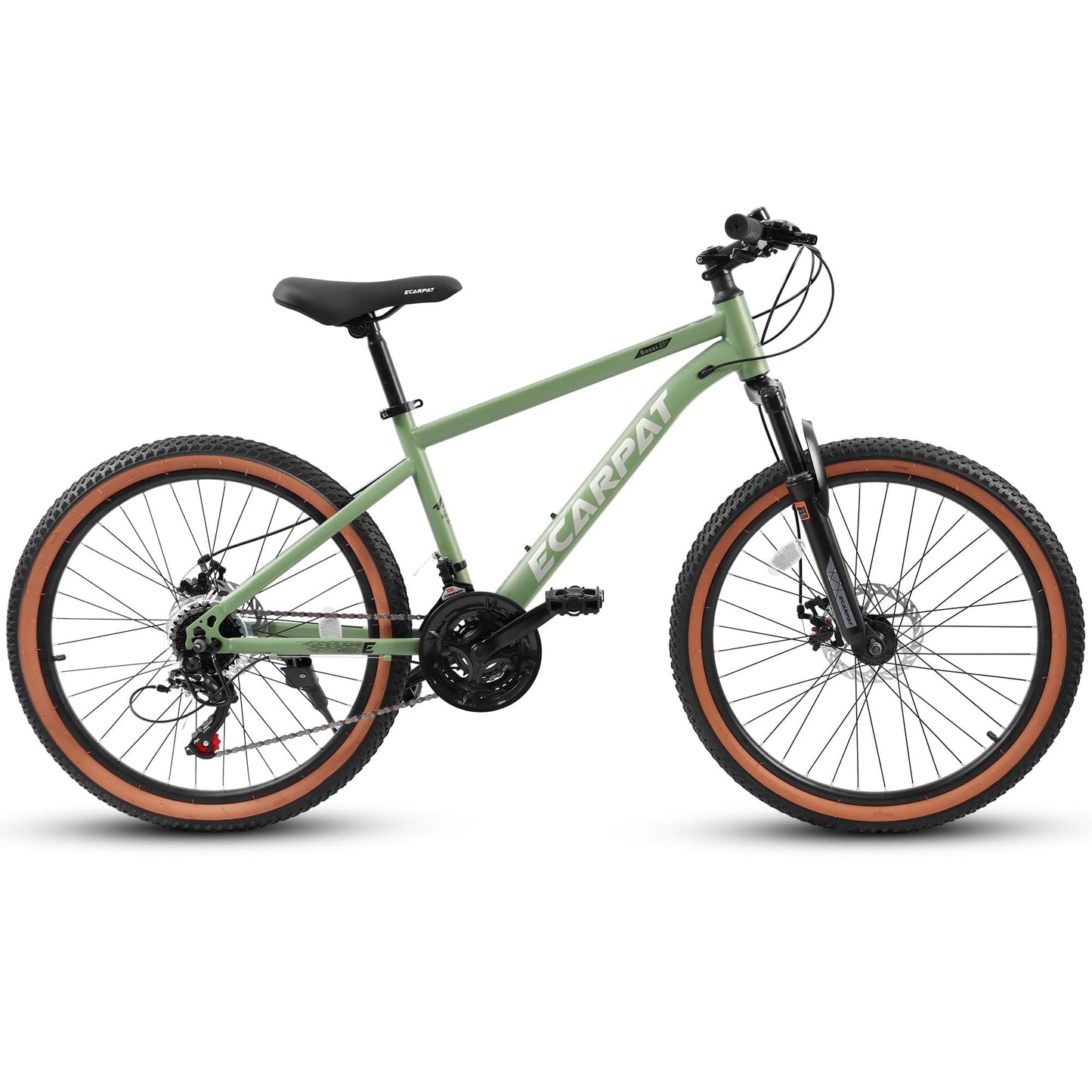 NEW A27301 27.5 Inch Mountain Bike for Adults, Durable High Carbon Steel Frame, Disc Brakes, Stylish Brown Edge Tires, Ideal for Commuting and Outdoor Exploration