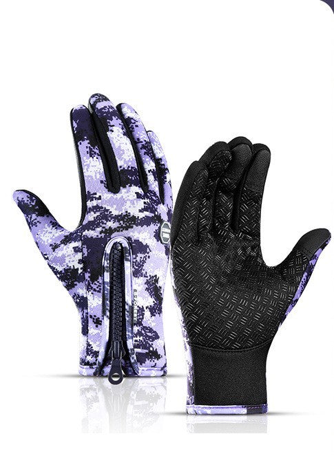 New Winter Gloves Touch Screen Riding Motorcycle Sliding Waterproof Sports Gloves With Fleece