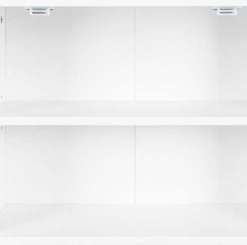 NEW Kitchen Storage Cabinet with Adjustable Shelves, Racks and Doors, Freestanding Kitchen Hutch Cupboard, Buffet Sideboard for Living Room or Dining Room, White