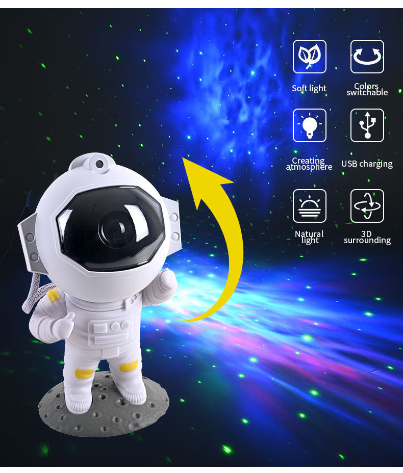 NEW Galaxy Star Projector Starry Sky Night Light Astronaut Lamp Home Room Decor Decoration Bedroom Decorative Luminaires Gift