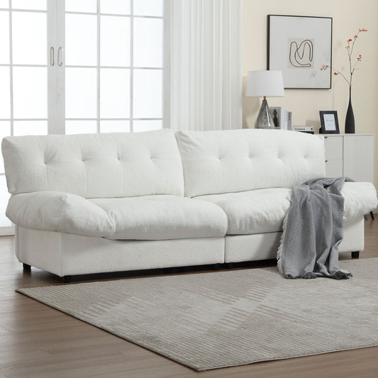 NEW Cloud Style Teddy Velvet Fabric Comfy Padded Sofa Couch
