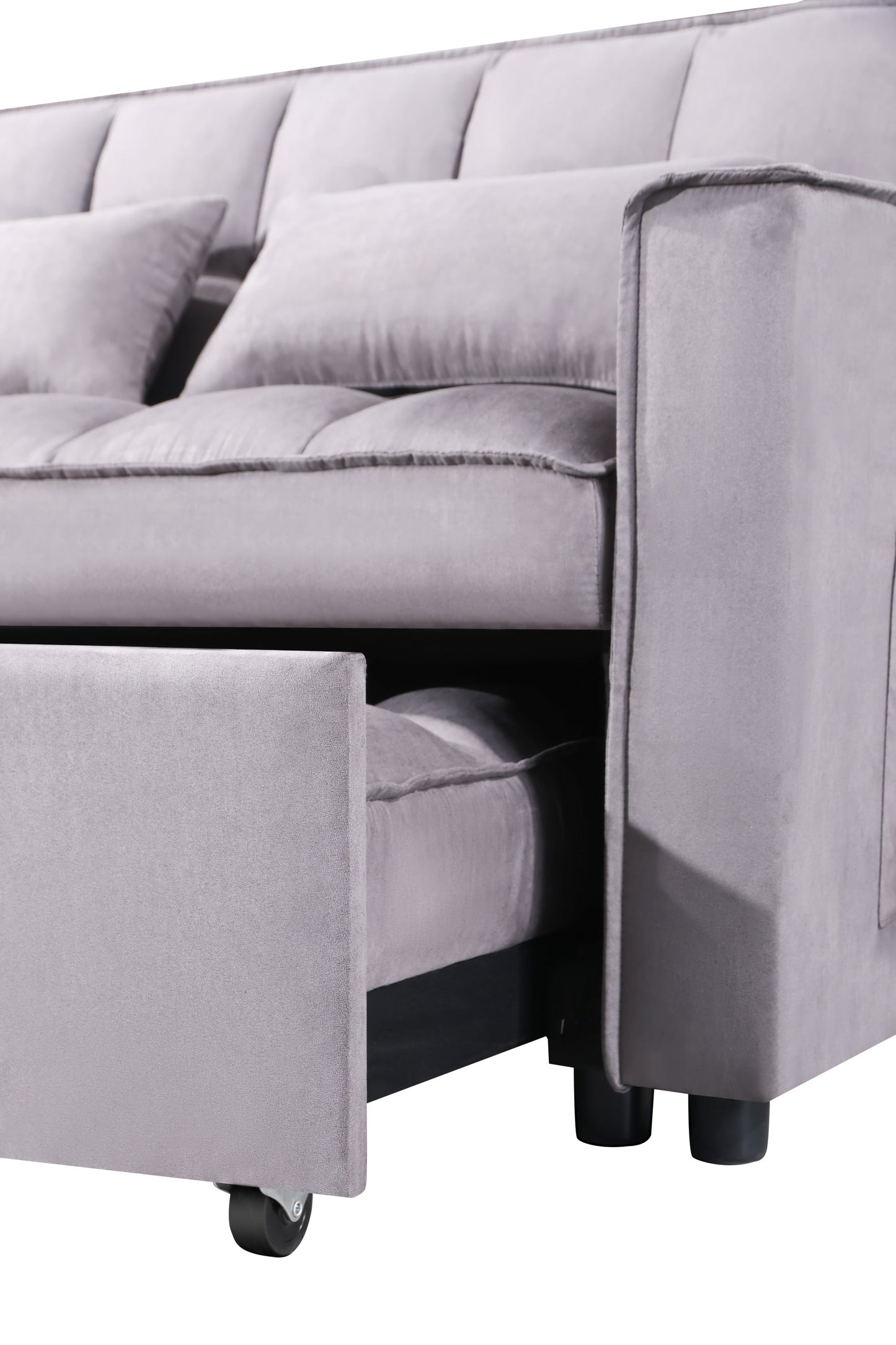 NEW Pull Out Couch Bed-3 in 1 Convertible Sleeper Couch Bed Lounge Pull-Out Sleeper Sofa