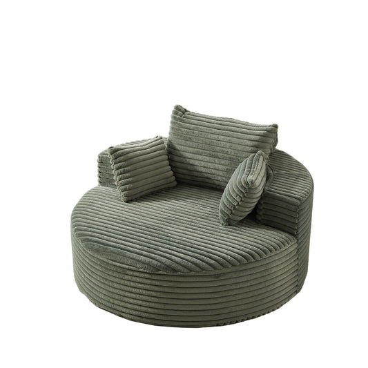 NEW 55'' L Corduroy Sponge Single Sofa Fluffy Modern Sleeper Chair
