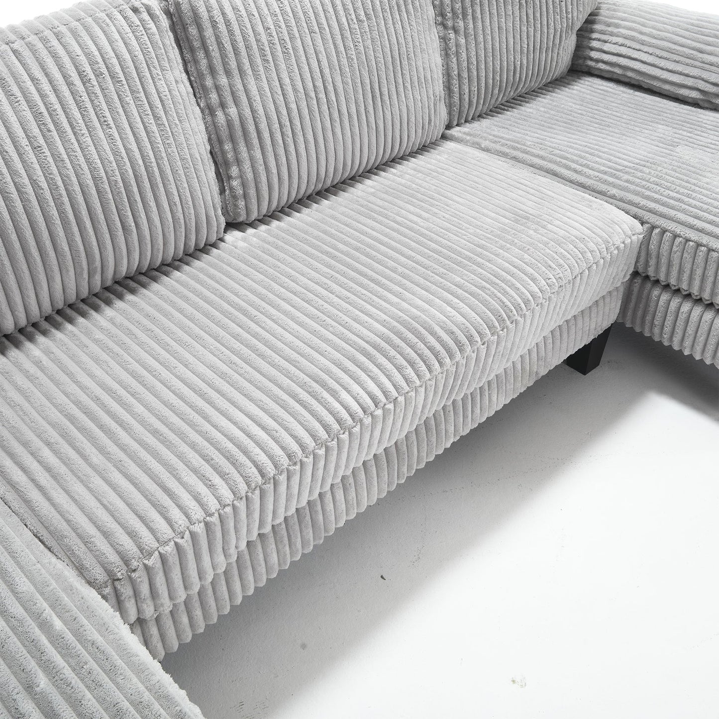 NEW U-Shaped Couch with Oversized Seat,4-Seat Sofa  with Double Chaise,Comfortable and spacious indoor furniture for Living Room,Apartment