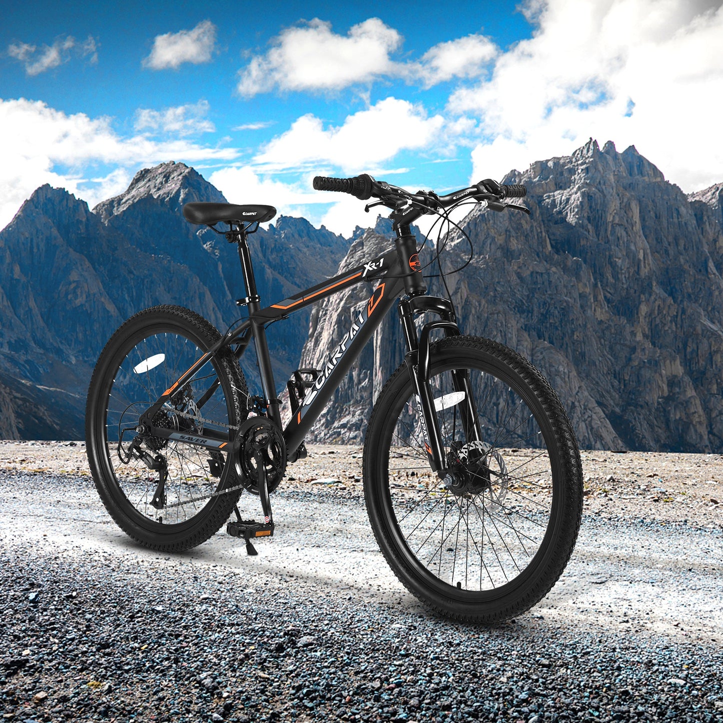 NEW S24102   24 Inch Mountain Bike Boys Girls, Steel  Frame, Shimano 21 Speed Mountain Bicycle with Daul Disc Brakes and Front Suspension MTB