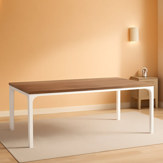 NEW 78 Inch Rustic Wood Dining Table Rectangular For Kitchen