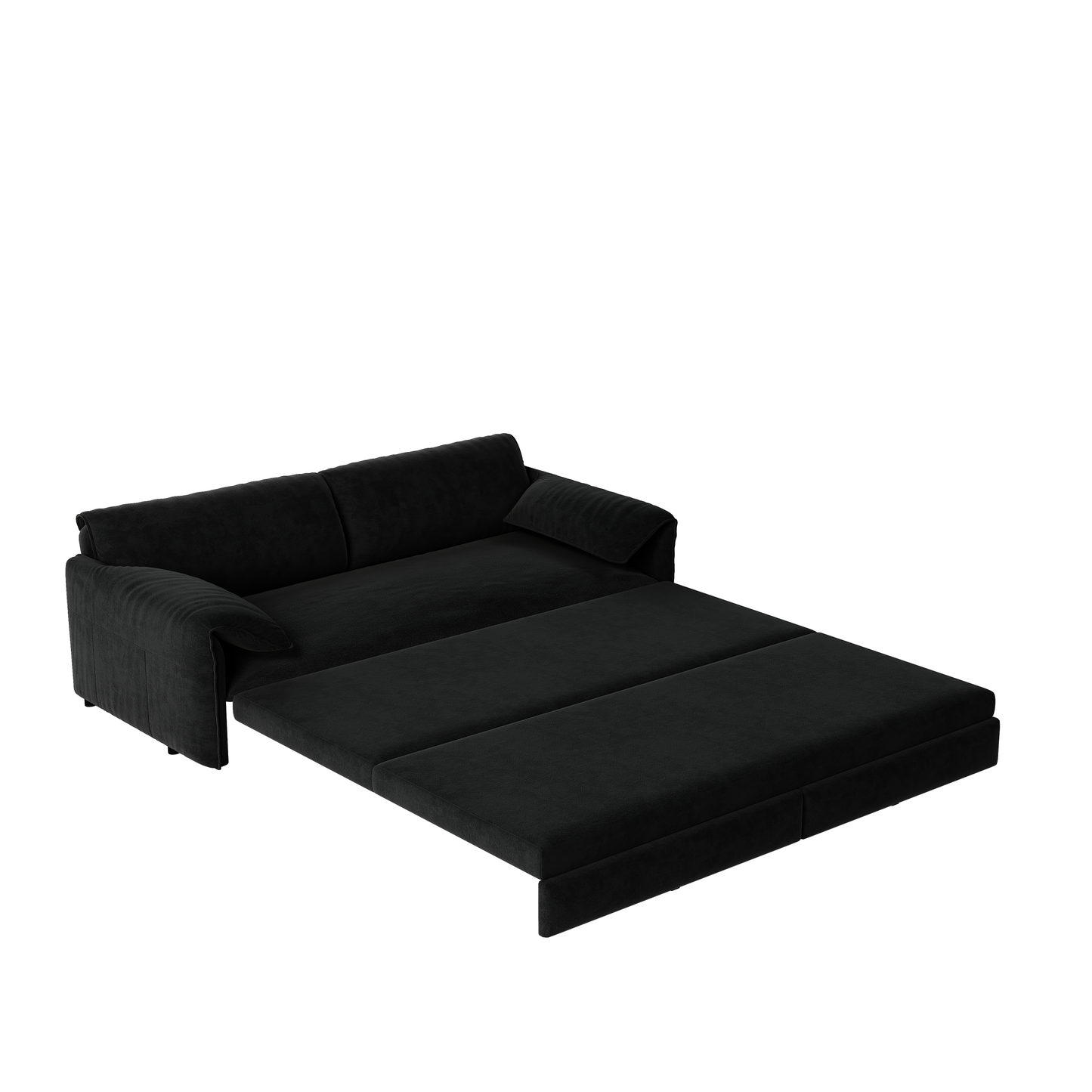 NEW 66' Queen Pull Out Sofa Bed, 3-in-1 Convertible Sleeper Sofa with Side Storage,Multi-Functional Velvet Loveseat Bed for Living Room,Bedroom,Apartment,Office.(Old Sku:W1885P214784;New Sku:W1885S00222)