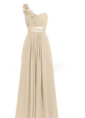 New Women's Multi Colored Slanted Neck Sleeveless Strapless Long Dress