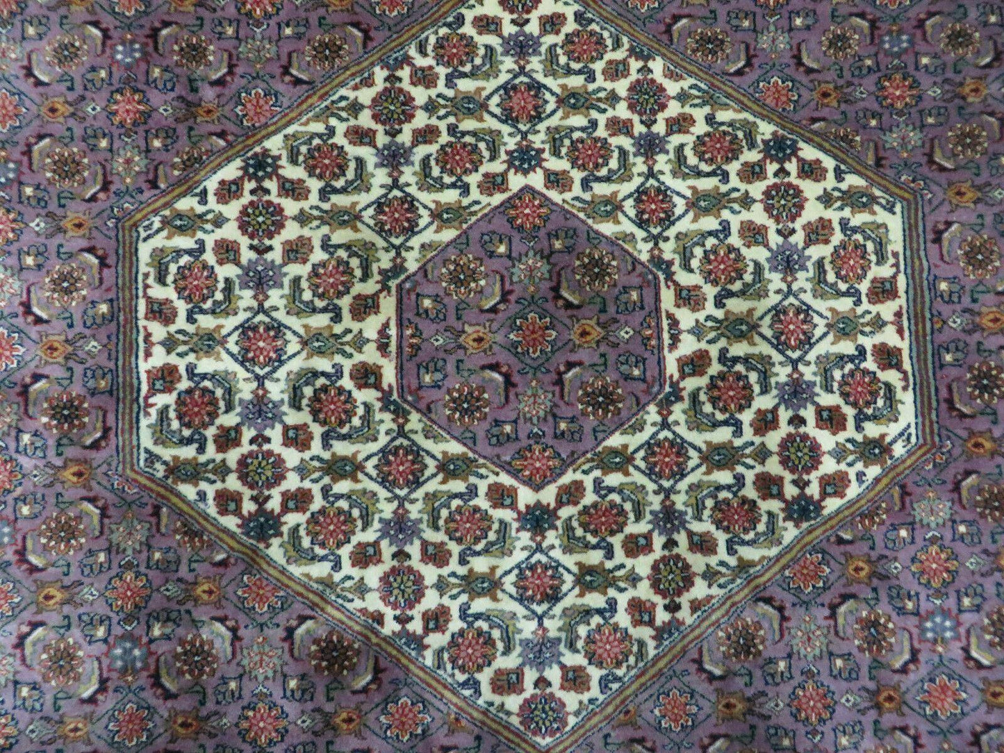 USED 8' X 10' Vintage Fine Handmade India Wool Rug Hand Knotted Carpet Detailed Nice