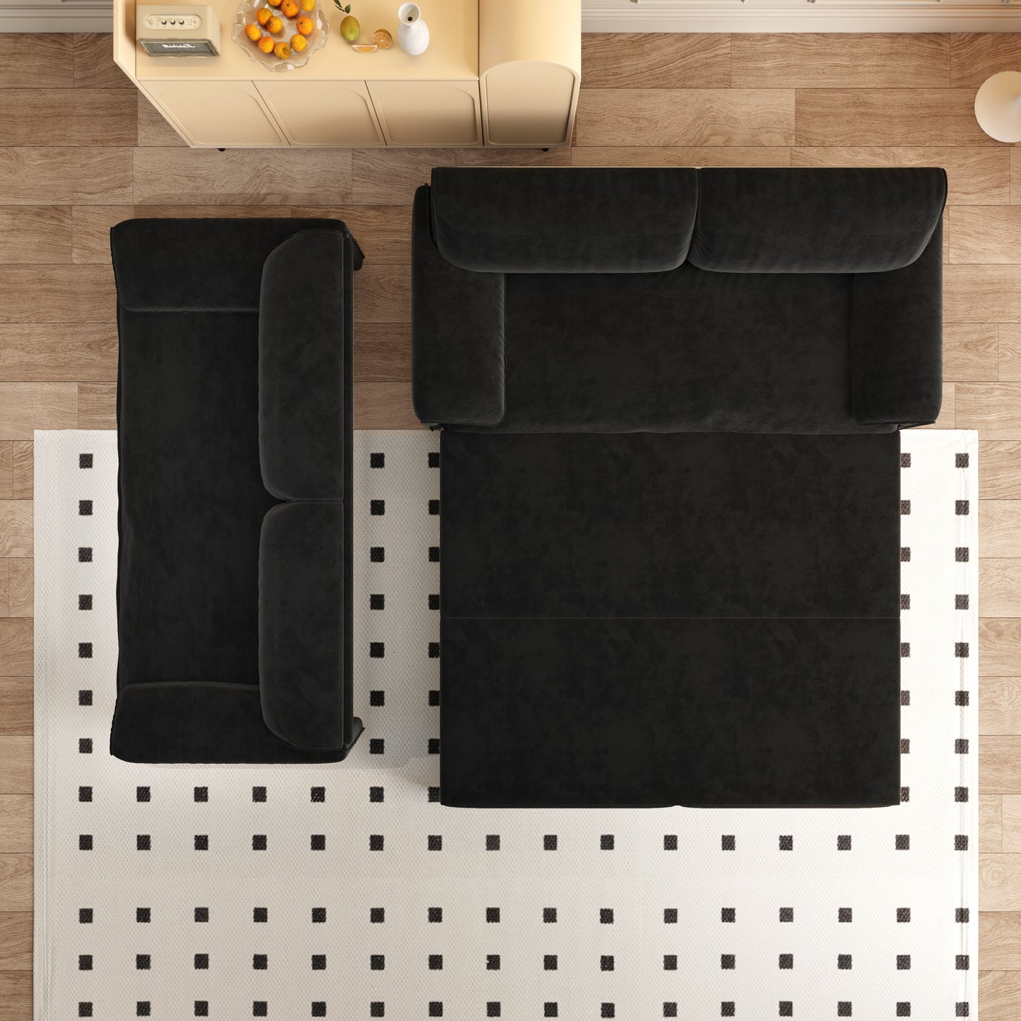 NEW 66' Queen Pull Out Sofa Bed, 3-in-1 Convertible Sleeper Sofa with Side Storage,Multi-Functional Velvet Loveseat Bed for Living Room,Bedroom,Apartment,Office.(Old Sku:W1885P214784;New Sku:W1885S00222)