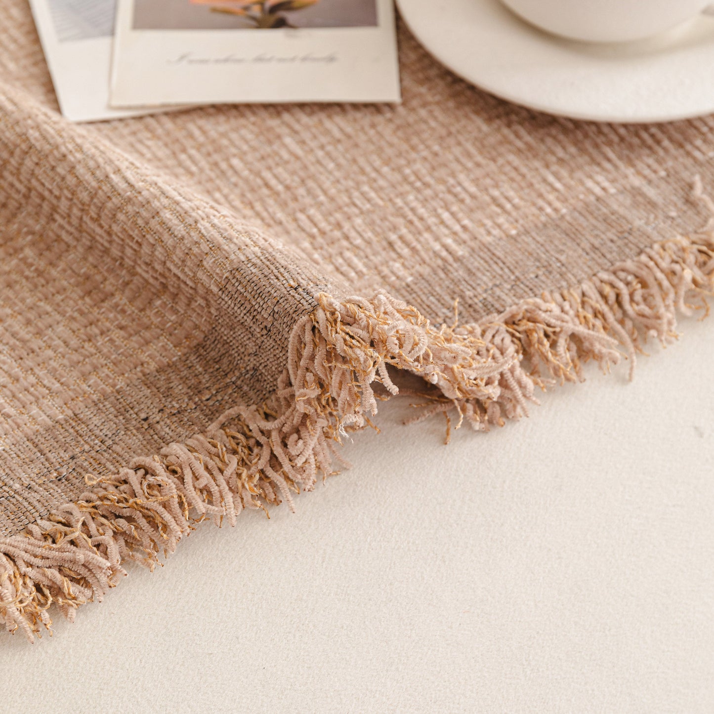 NEW Textured Woven Modern Sofa Cover, Natural Blend Decorative Couch Throw Blanket