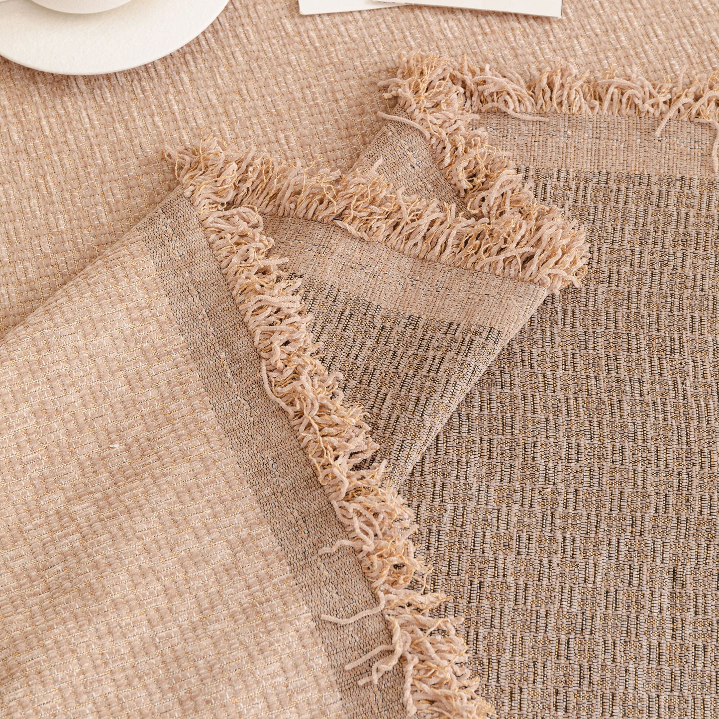 NEW Textured Woven Modern Sofa Cover, Natural Blend Decorative Couch Throw Blanket