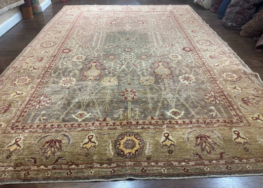 USED Pakistani Rug 10x14, Large Peshawar Chobi Carpet