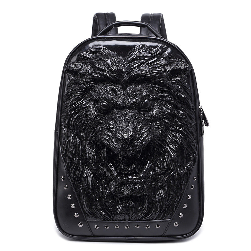 NEW 3D Angry Lion Face Unisex Backpack