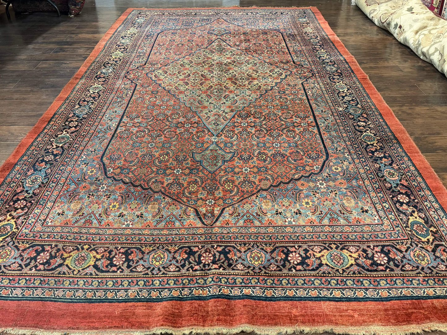 USED Antique Persian Bijar Rug 7x15