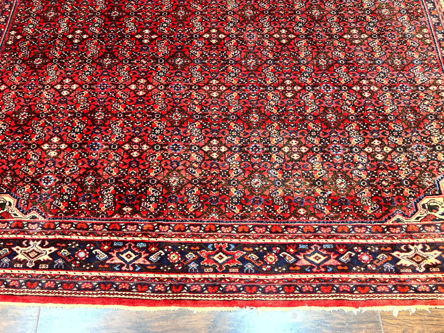 USED Large Persian Tribal Rug 11x17, Palace Sized Wool Handmade Vintage Carpet, Oversized Hand Knotted Rug, Red, Hamadan Dargazin Rug