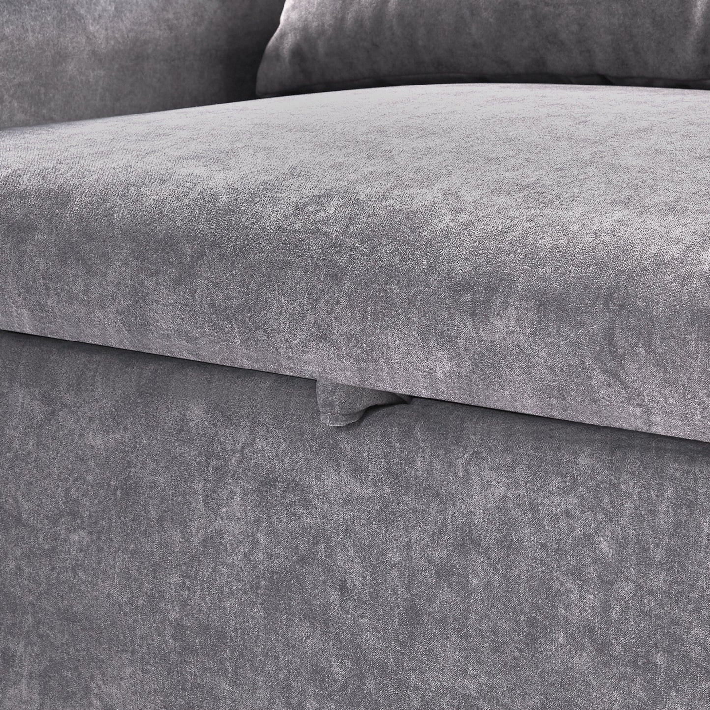 NEW Contemporary Grey Pull Out Sleep Sofa Bed Loveseat with Adjustable Backrest Storage Pockets USB Ports and 2 Soft Pillows