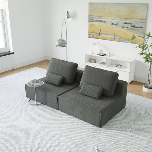 NEW Oversized Modular Sectional Sofa,Luxury Boucle Floor Couch Set,Convertible Compressed Couch,Spacious Foam-Filled Sofa for Living Room, Free Combination,3 Colors