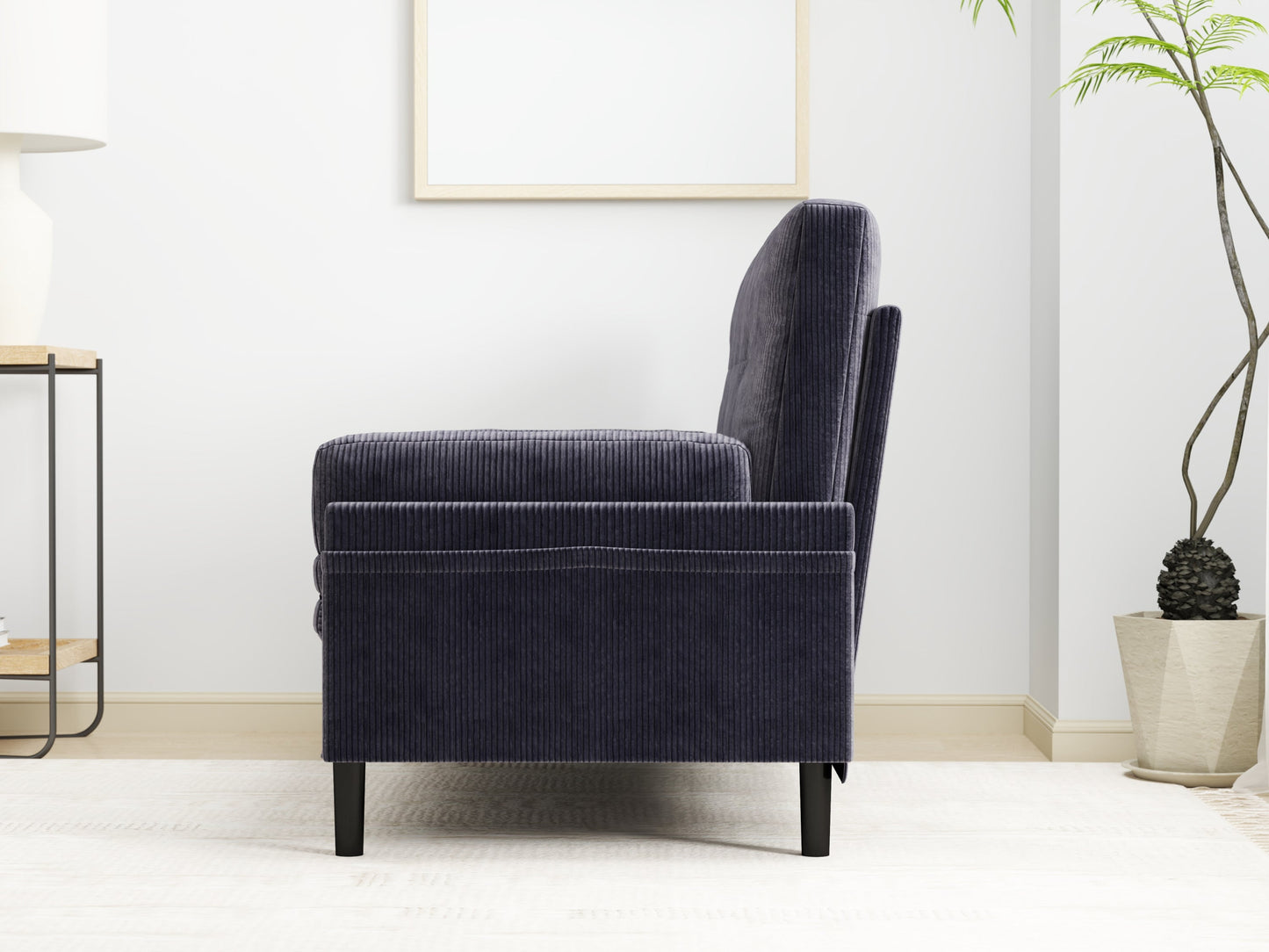 NEW Grey Velvet Loveseat Sofa Bed Lounge Couch