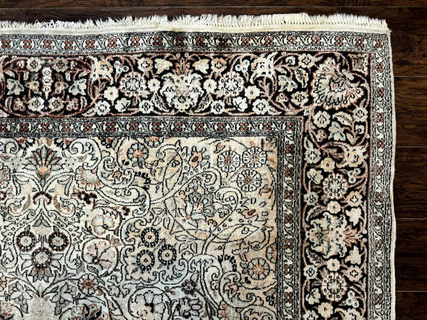 USED Silk Indian Kashmiri Rug 6x9