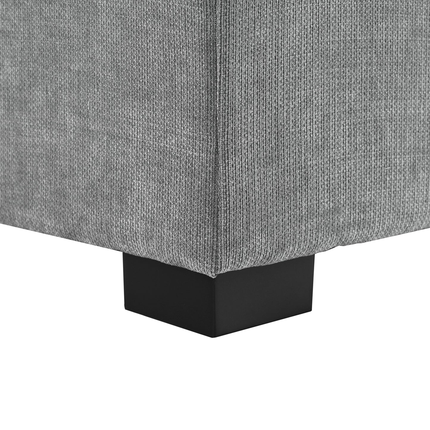 NEW Oversized Chaise Lounge Chair with Solid Wood Legs and Soft Upholstery, Gray