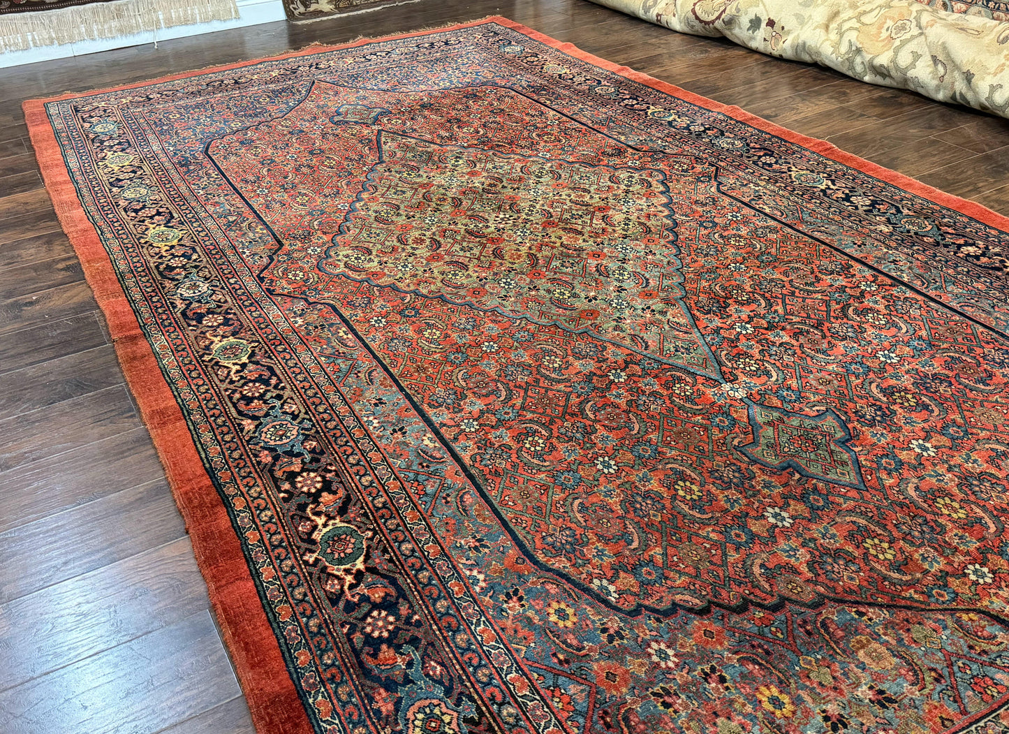 USED Antique Persian Bijar Rug 7x15