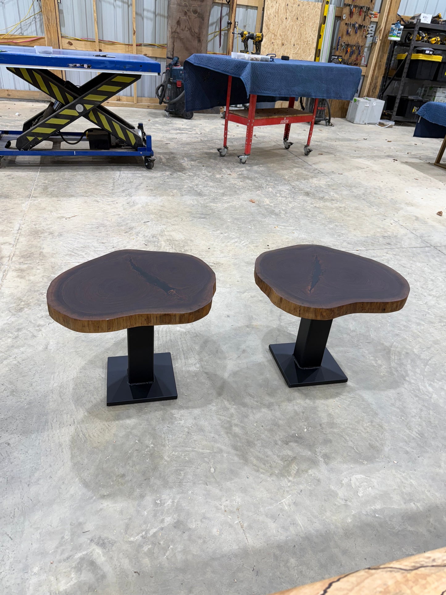 NEW Walnut Cookie Side Tables