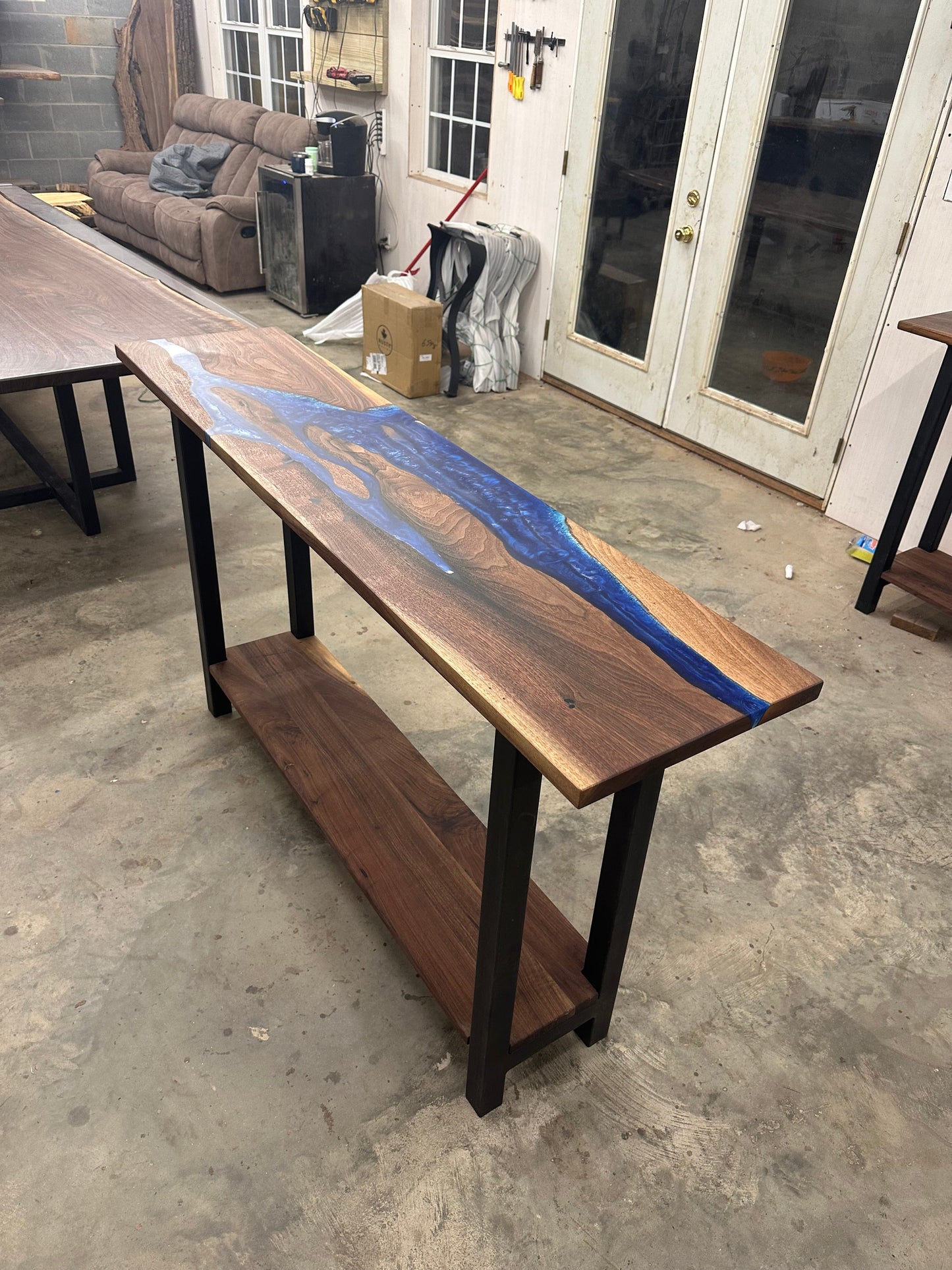 NEW Walnut river console/sofa table