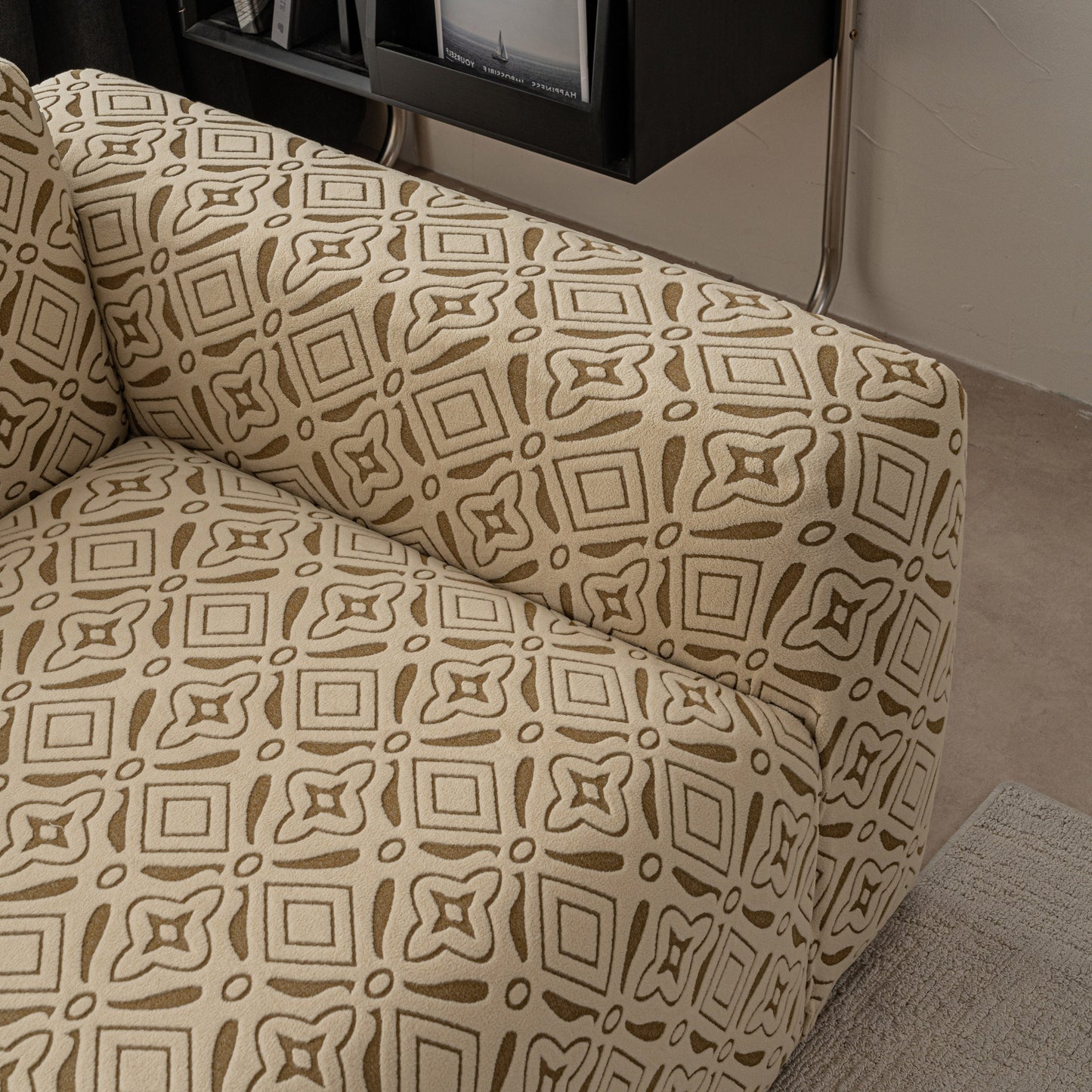 NEW 3D Jacquard Geometric Sofa Cover, High Stretch Soft Polar Fleece Slipcover for Couch