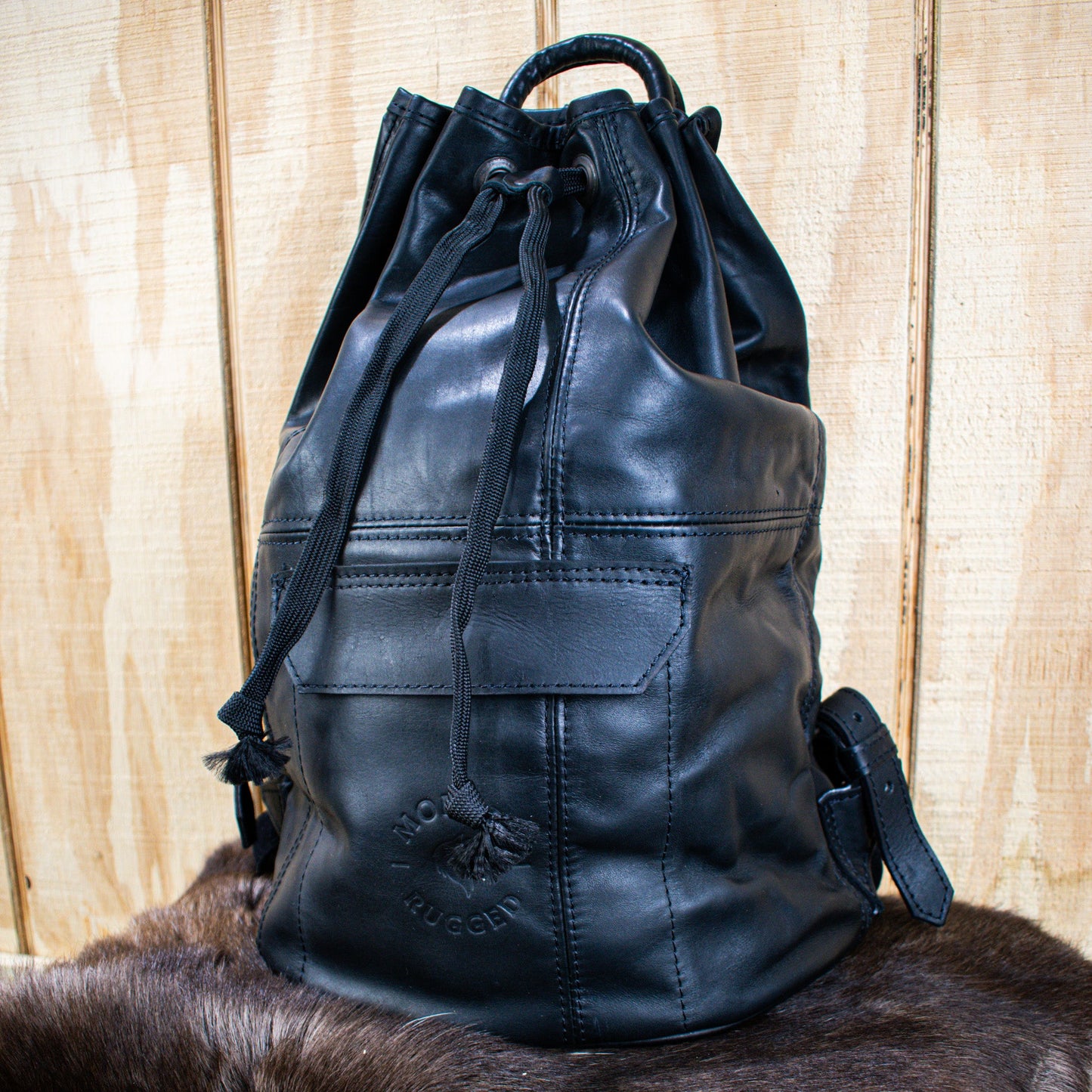 NEW Leather Bucket Bag - Black