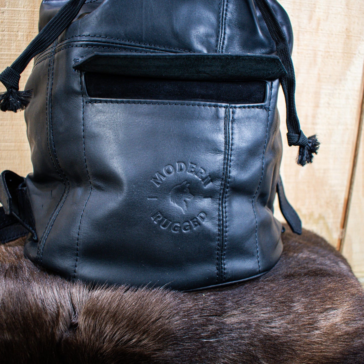 NEW Leather Bucket Bag - Black