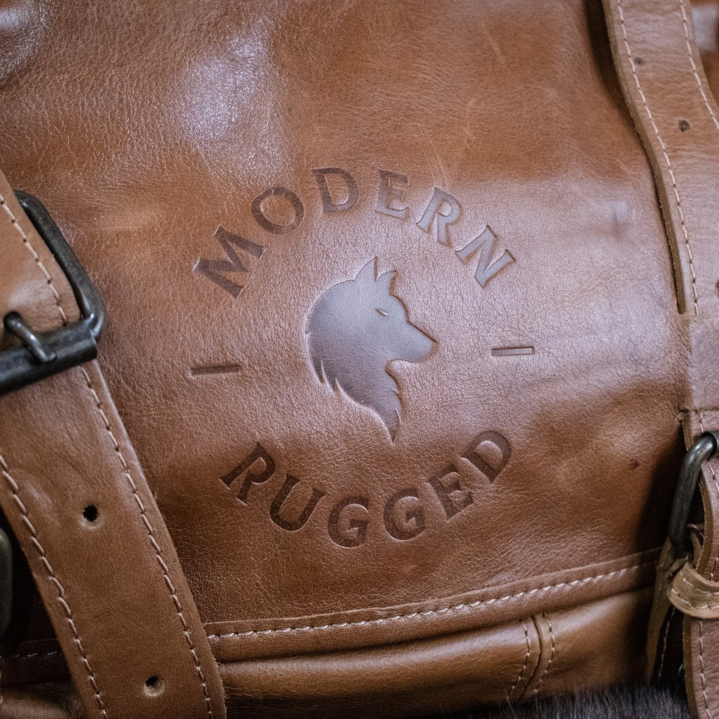 NEW Leather Hide Laptop Bag- Soft Tan (Buckles)