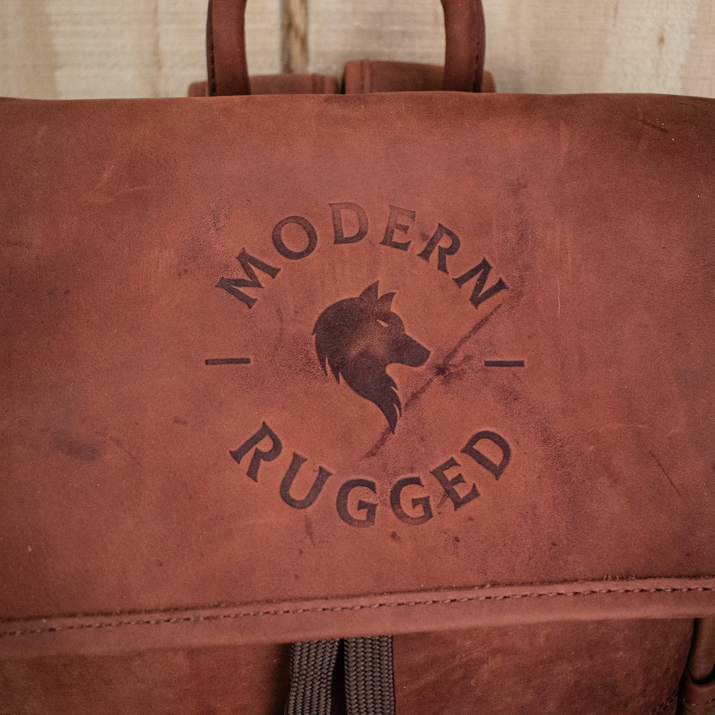 NEW Leather Hide Backpack - Rust (Weathered)