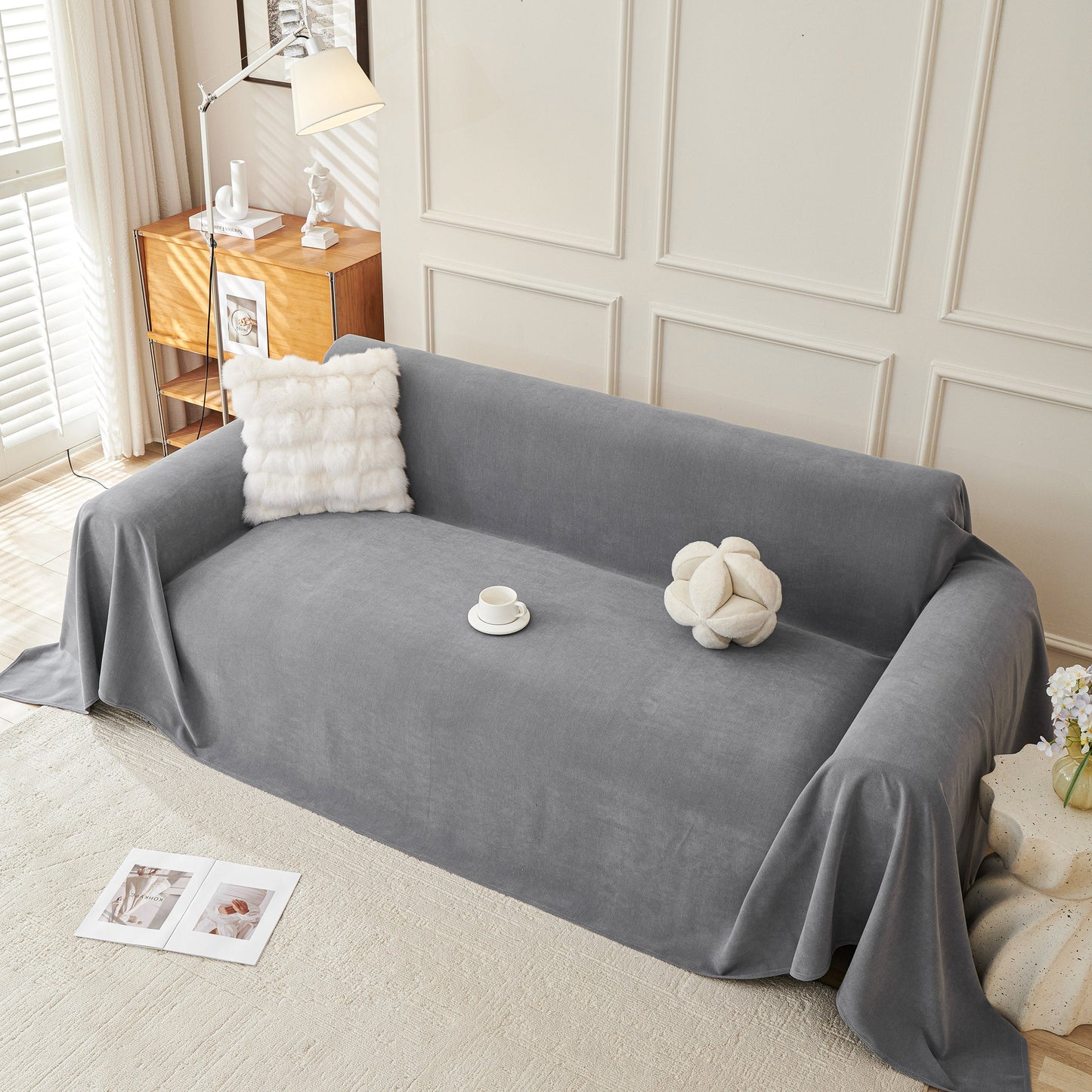 NEW Waterproof Scratch Proof Sofa Protector Throw Blanket, Couch Cover for Pets & Kids