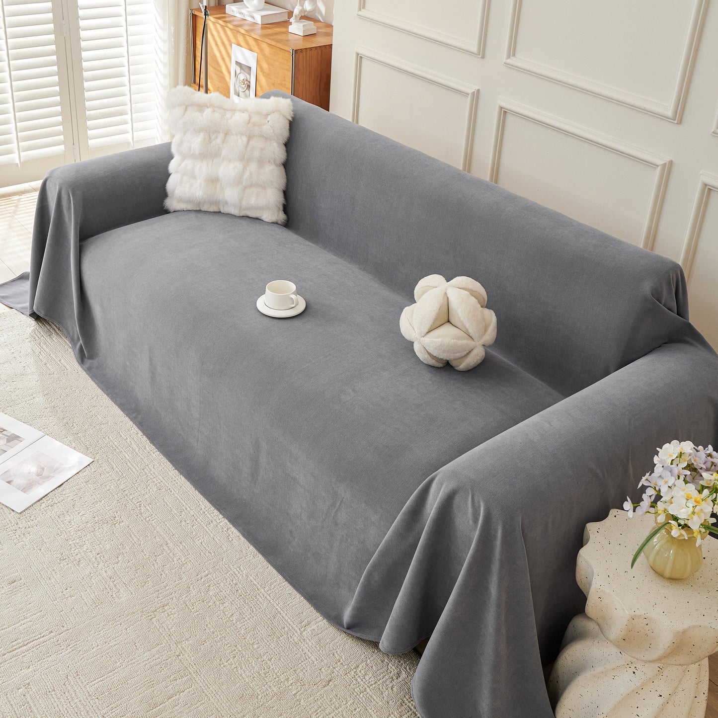 NEW Waterproof Scratch Proof Sofa Protector Throw Blanket, Couch Cover for Pets & Kids