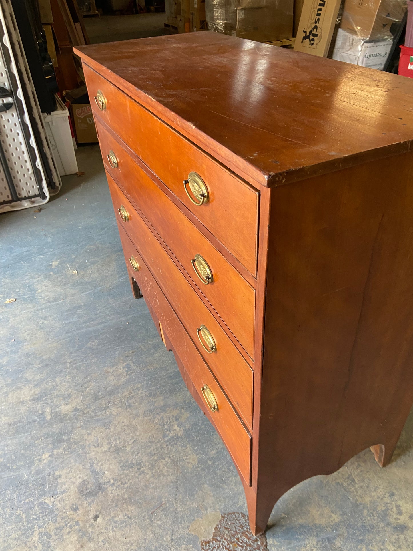 New Antique 4 Drawer Brass Hardware Chest of Drawers