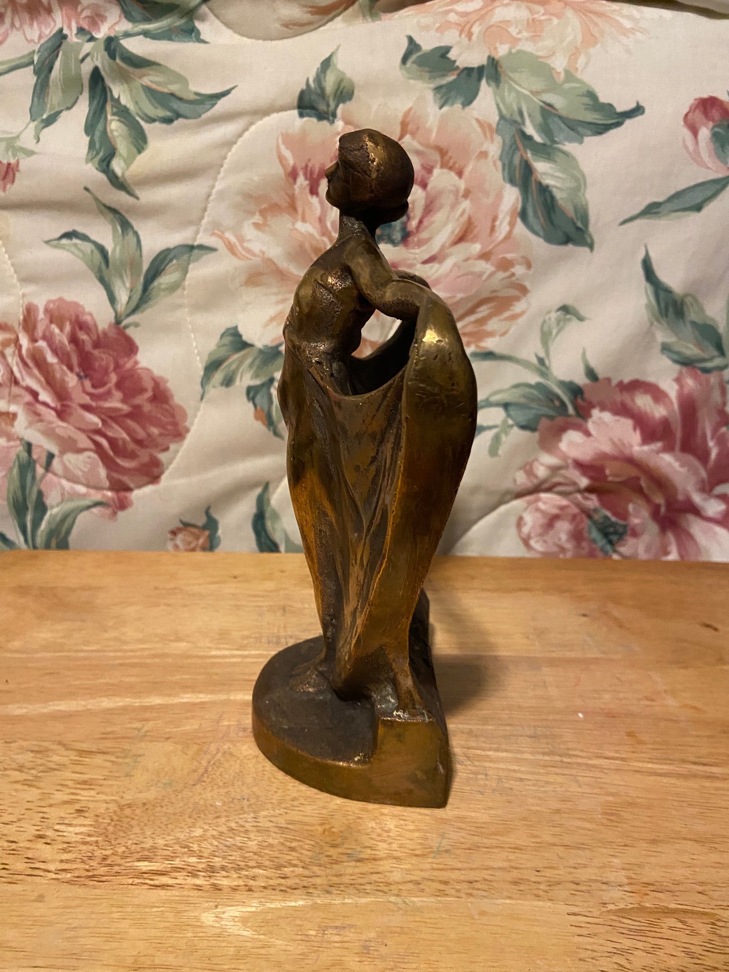 Original Antique Cast Bronze Art Nouveau Dancing Lady Door Stop