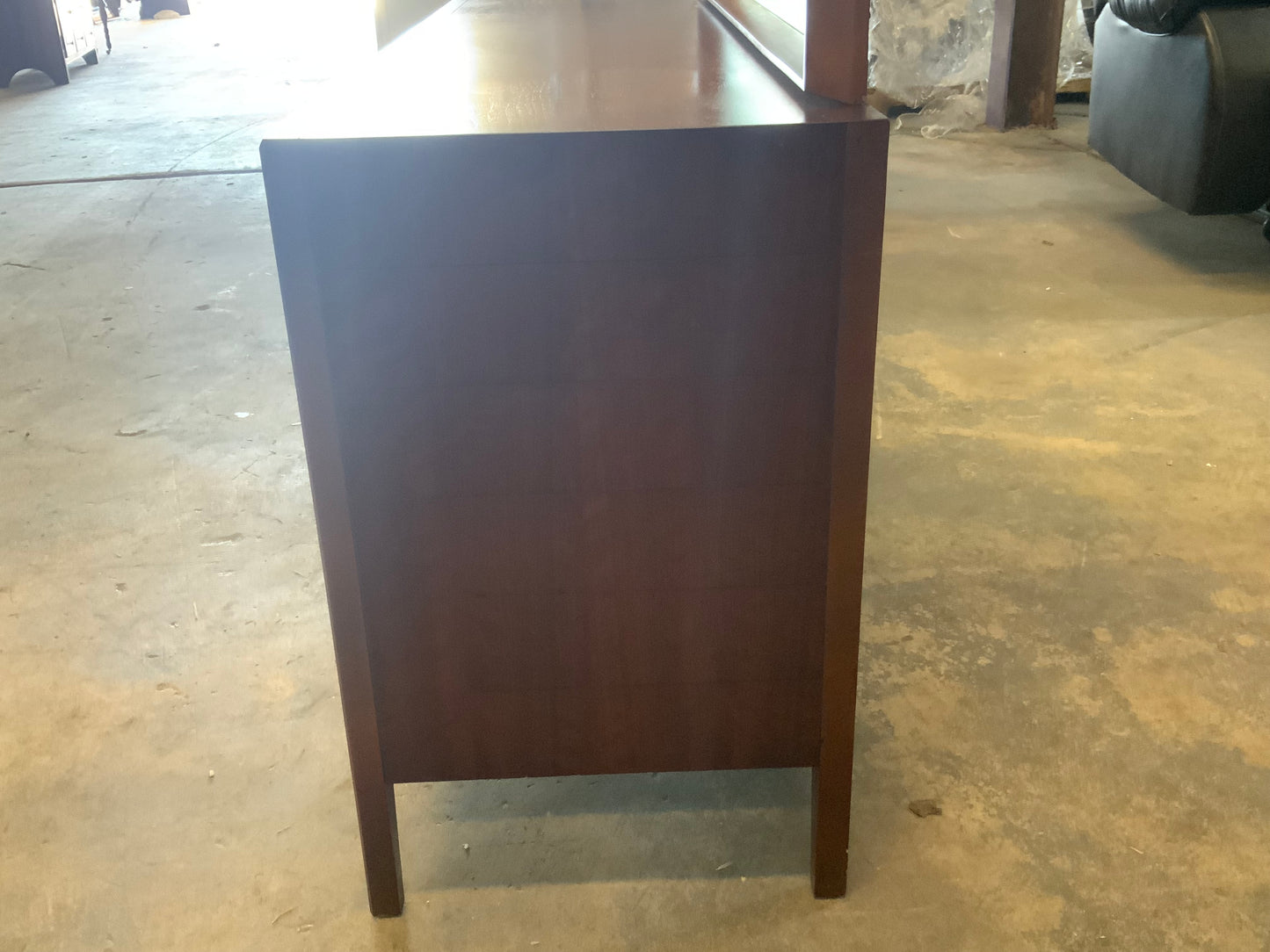 MCM Mid Century Modern West Michigan Eight Drawer Triple Dresser with Mirror