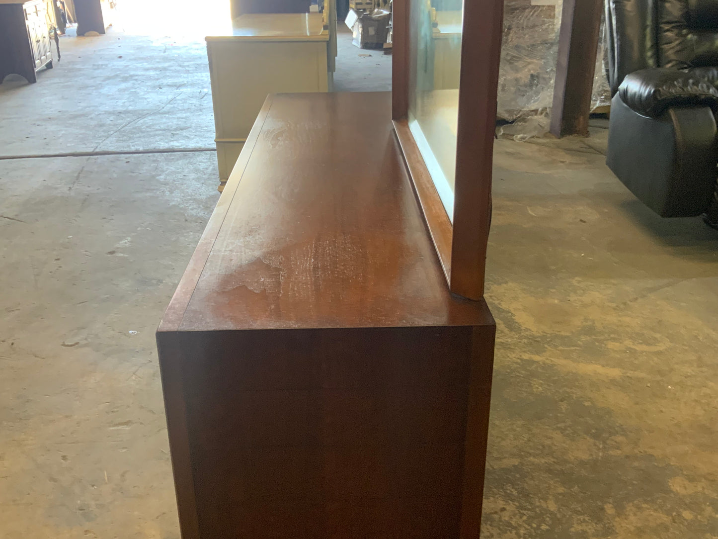 MCM Mid Century Modern West Michigan Eight Drawer Triple Dresser with Mirror