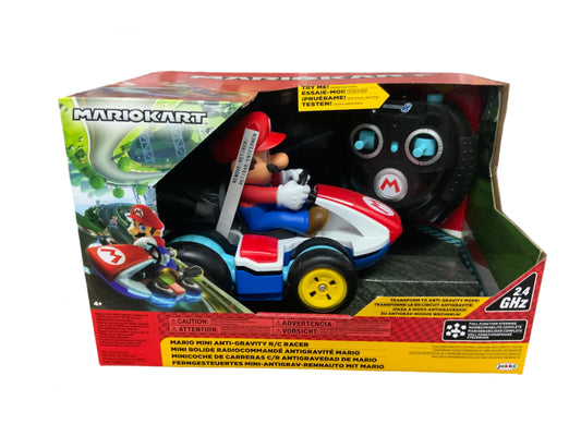 NEW Super Mario Spin Out Mariokart Mario Racer Vehicle with 360 Spins, Wind Up and Go! Includes One 2.5” Mario Action Figure