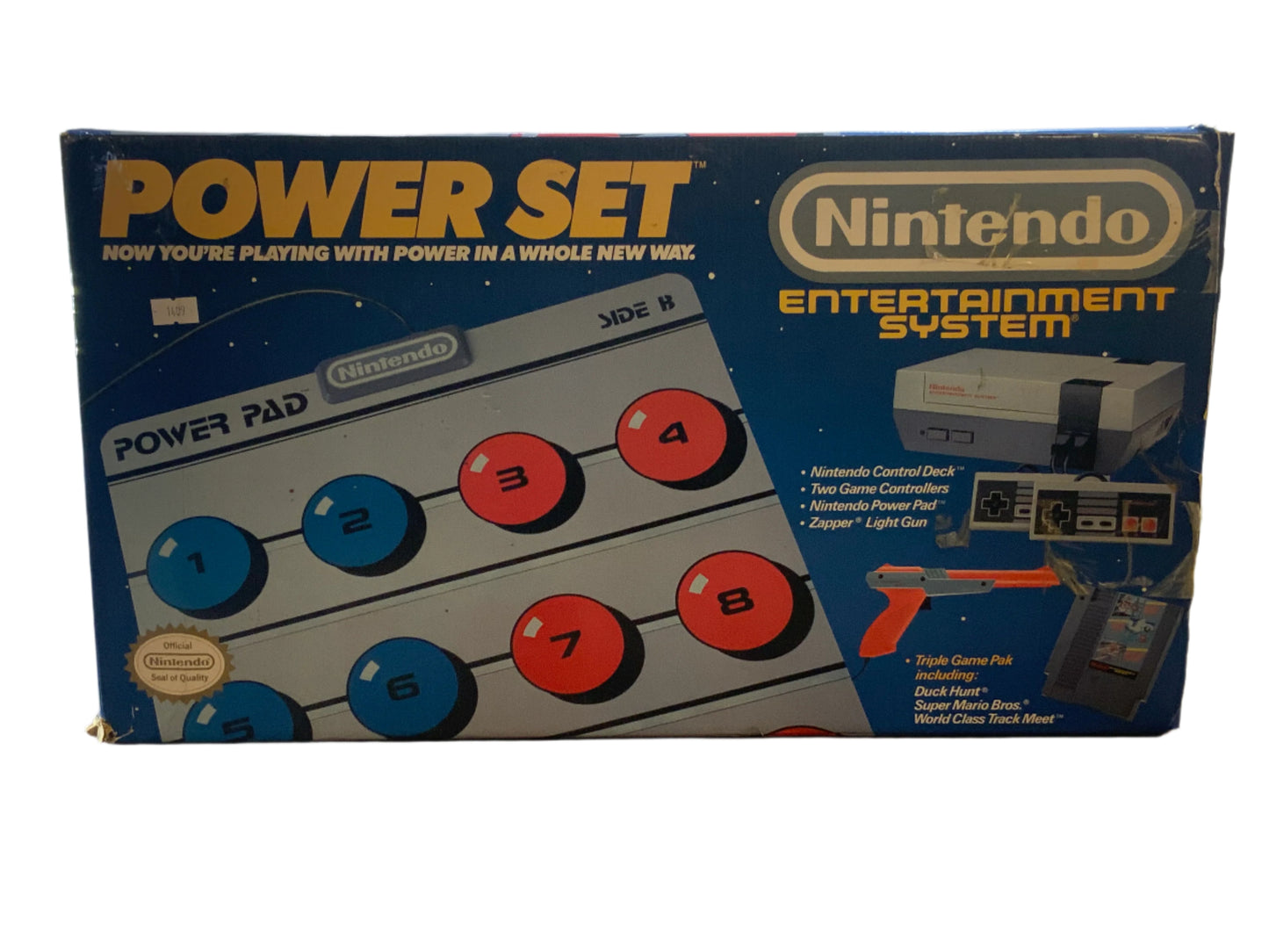 Nintendo NES Console Power Set w/ Power Pad in Box and Triple Game Pak